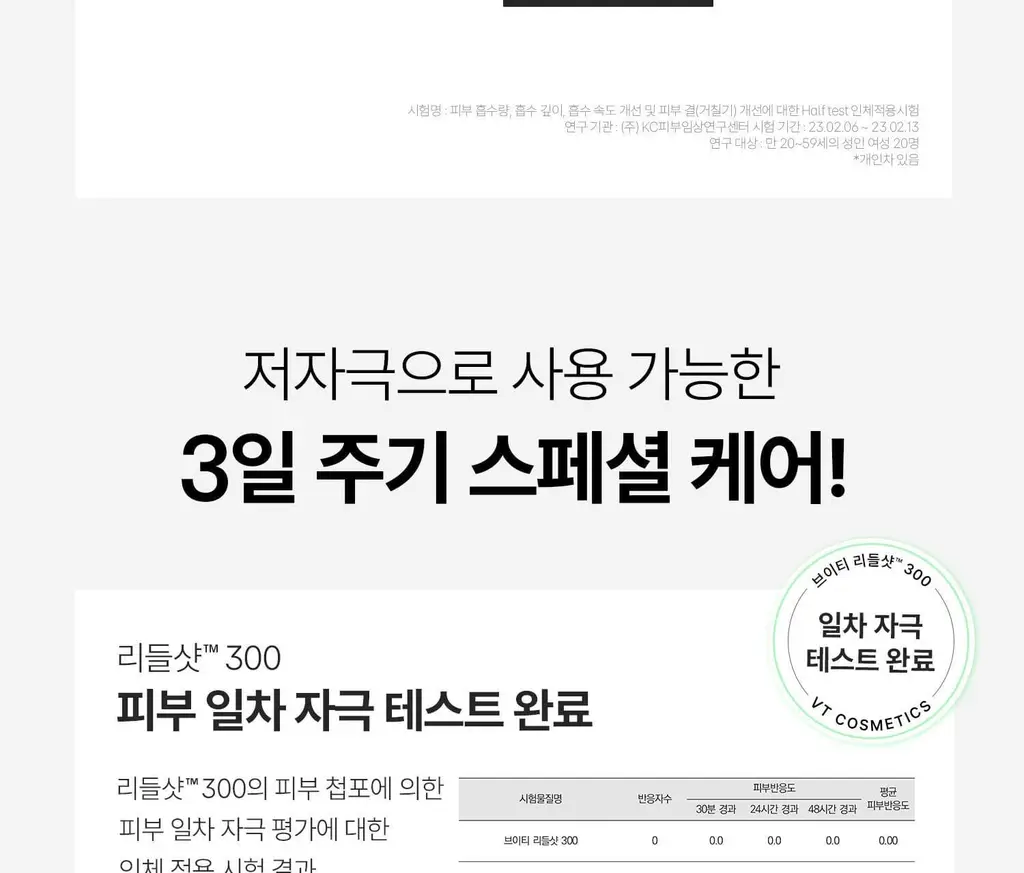 [매끈결에센스] VT 리들샷 300 에센스 50ml 상세페이지 16